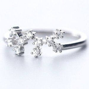 🌸Zodiac Constellations Sagittarius Silver Size Adjustable Ring For Women, F182